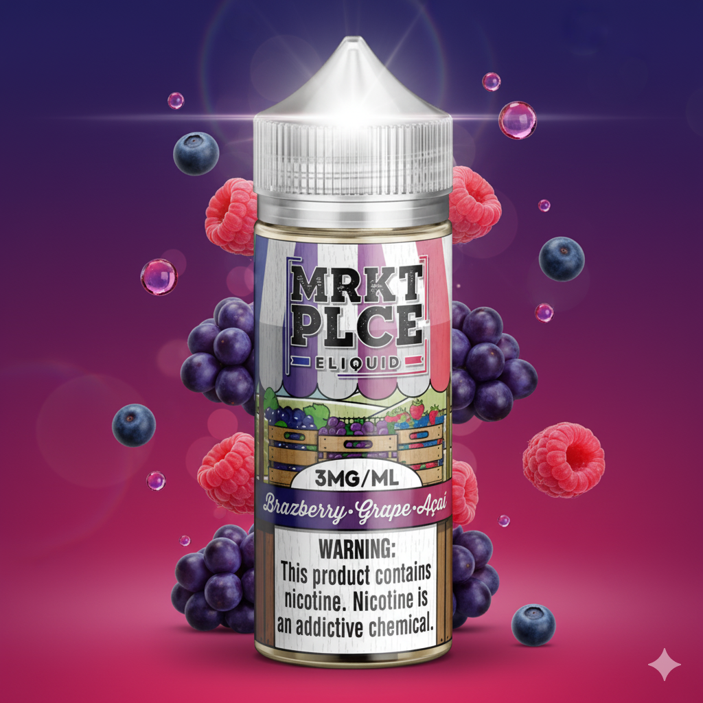 Brazeberry Grape Acai – MRKT PLCE E-Liquid 100ML